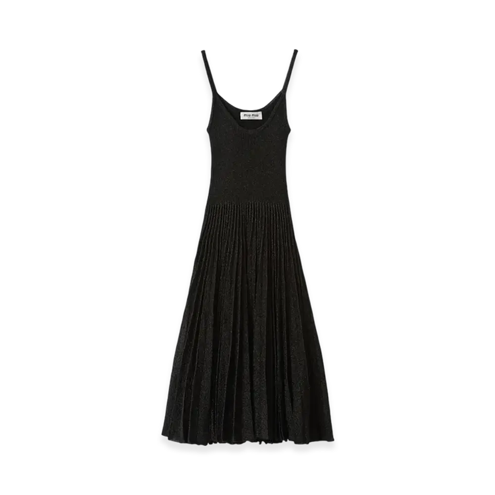 MIU MIU Women's Dress with Logo "Black"