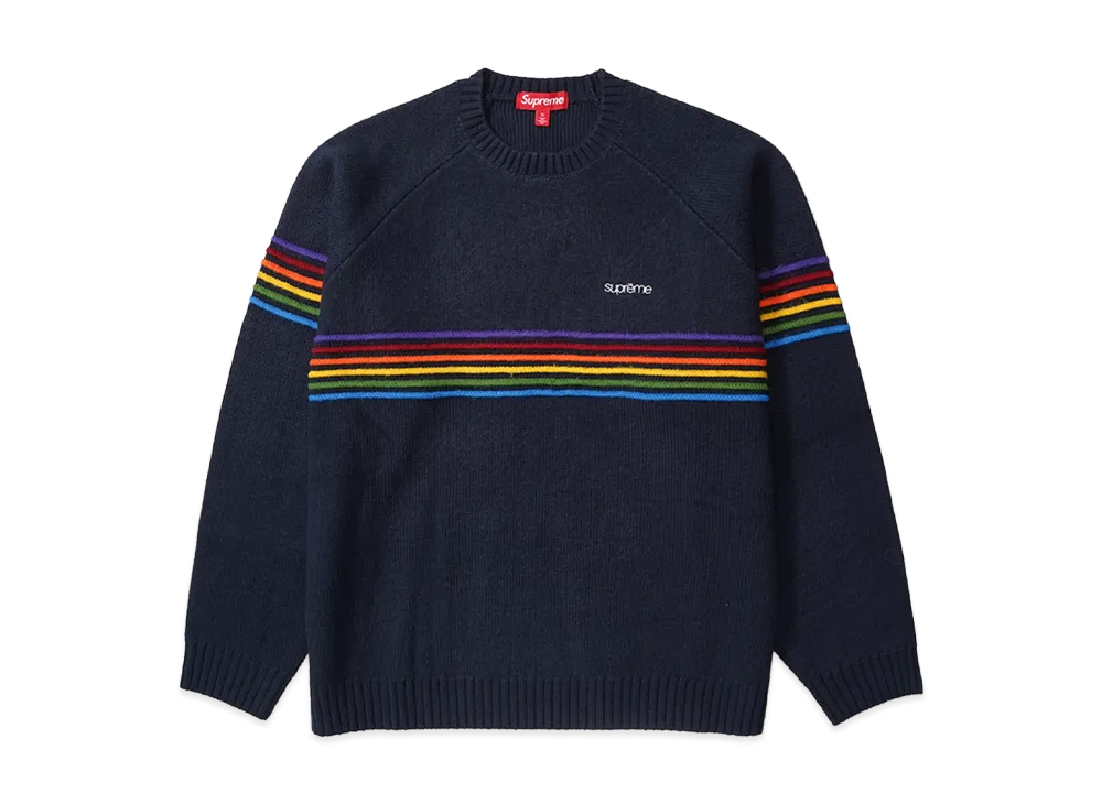 Supreme Raised Stripe Sweater "Navy"