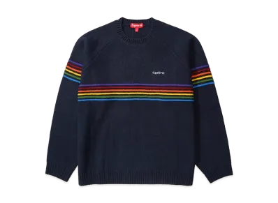 Supreme Raised Stripe Sweater "Navy"