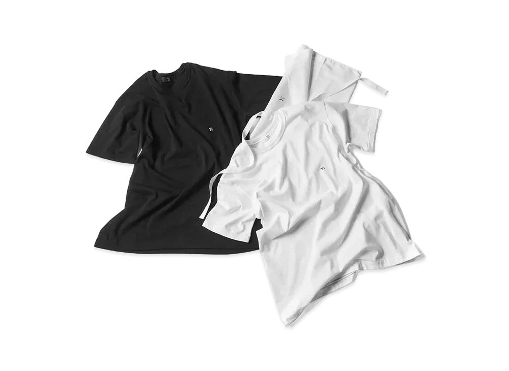 Yohji Yamamoto Y's 2PIECES T-SHIRTS "White/Black"