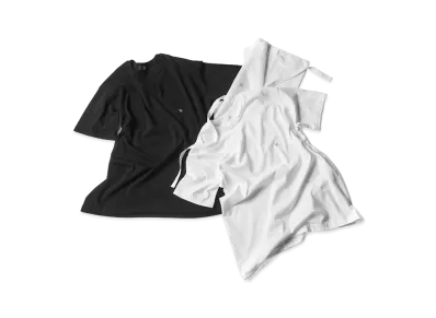 Yohji Yamamoto Y's 2PIECES T-SHIRTS "White/Black"