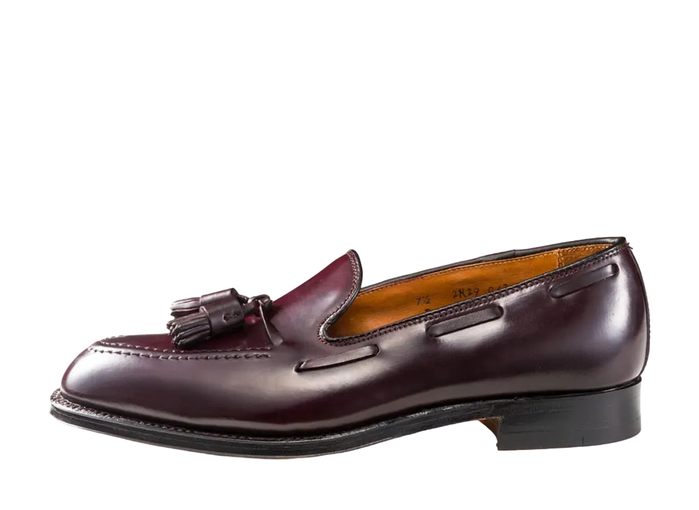 ALDEN Tassel Moccasin Aberdeen Shell Cordovan "#8 Dark Burgundy" 563 D Single Leather Sole