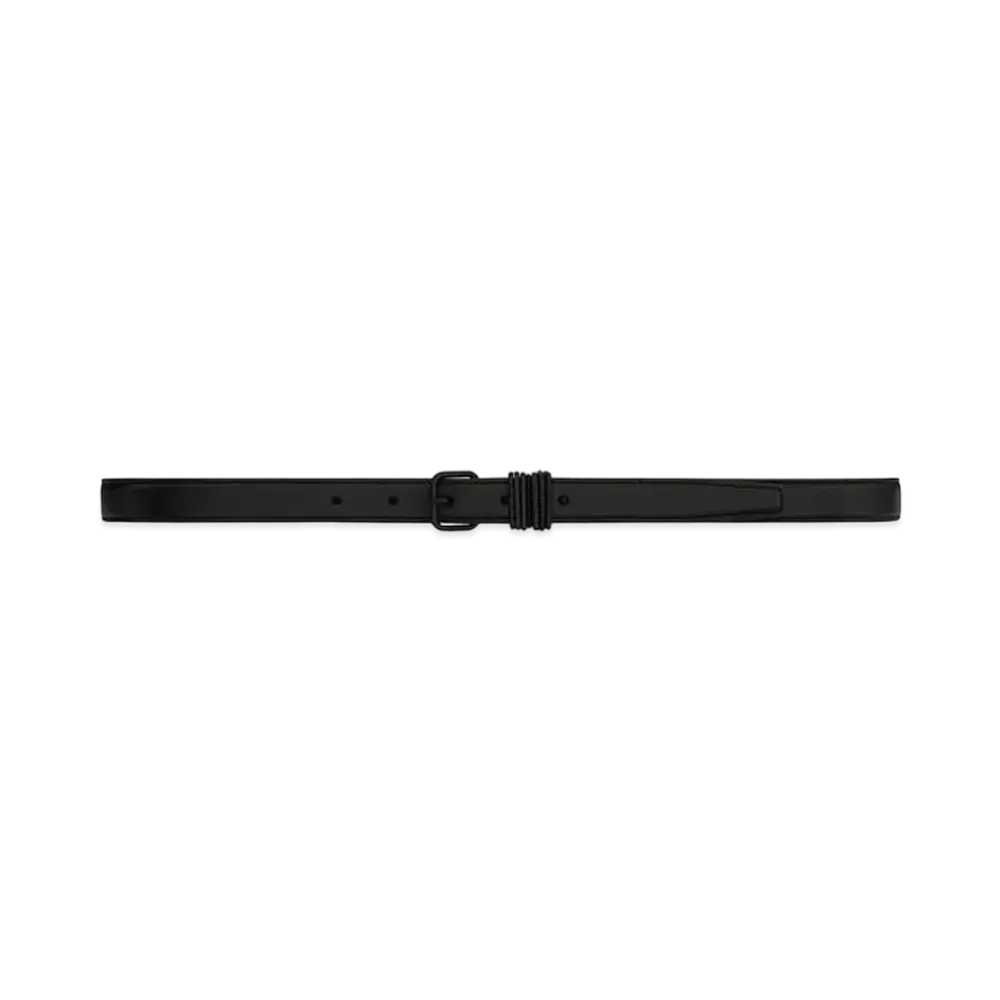 Saint Laurent Stacked-Loop Belt In Lambskin "Black"