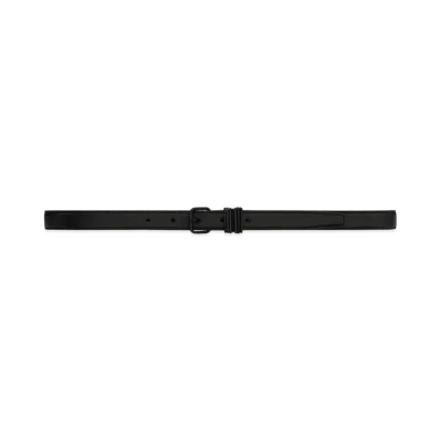Saint Laurent Stacked-Loop Belt In Lambskin "Black"