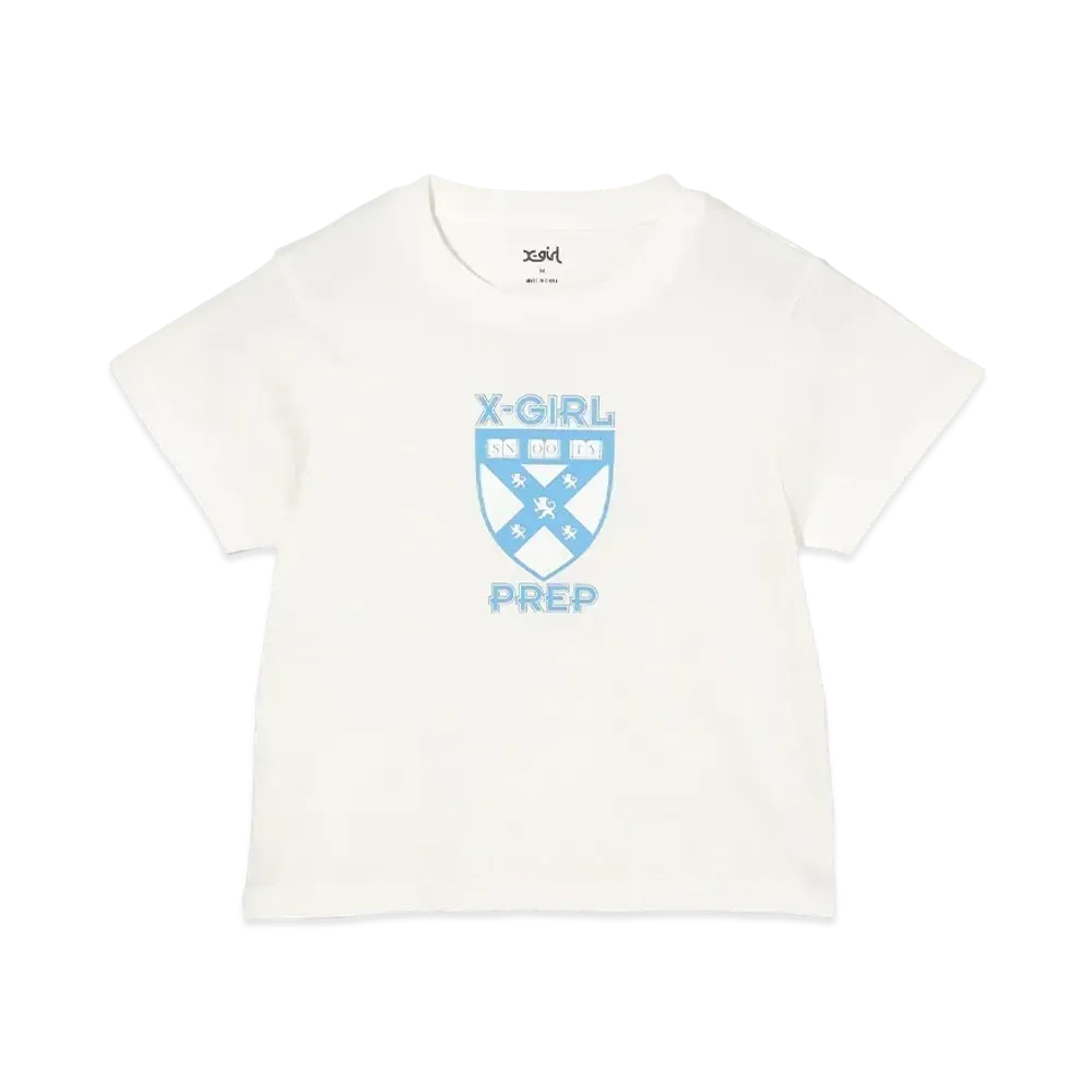 X-Girl Prep Logo S/S Baby Tee "White"