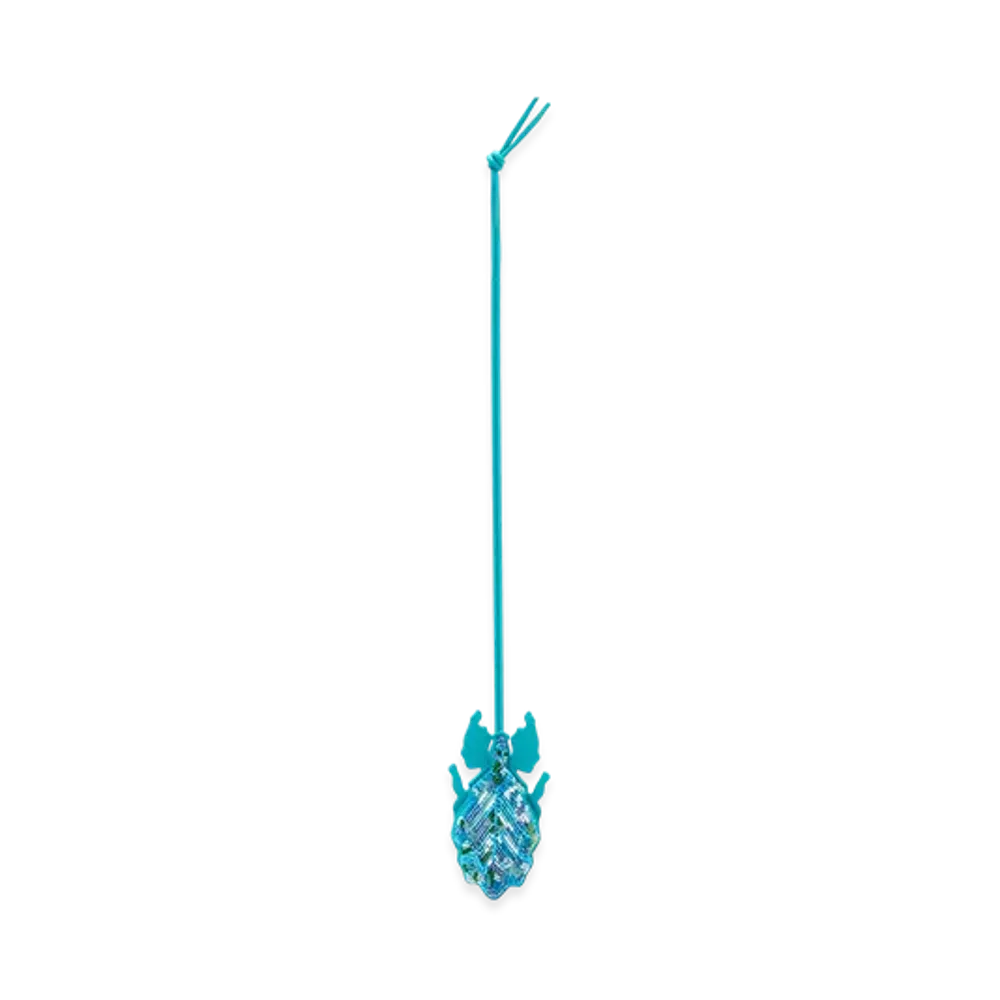 LOEWE Leaf Insect Key Fob Charm "Deep Turquoise"