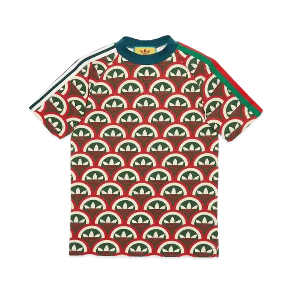 adidas x GUCCI Trefoil Print T-Shirt "Red/Green"