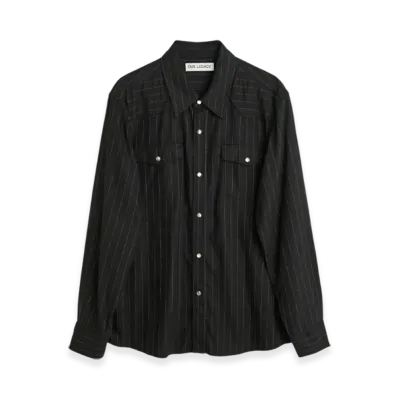 OUR LEGACY Frontier Shirt "Black Chalk Stripe"