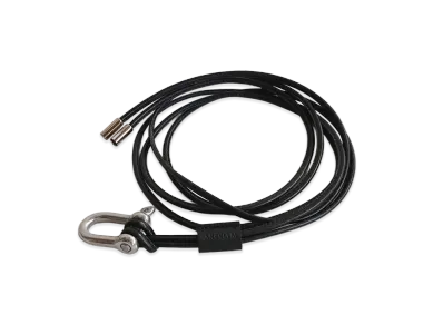 ANCELLM Leather Rope Belt "Black"
