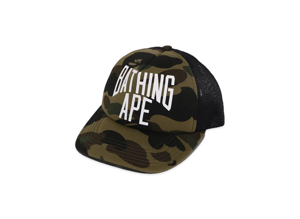 A BATHING APE 1ST Camo NYC Logo Mesh Cap "Green"