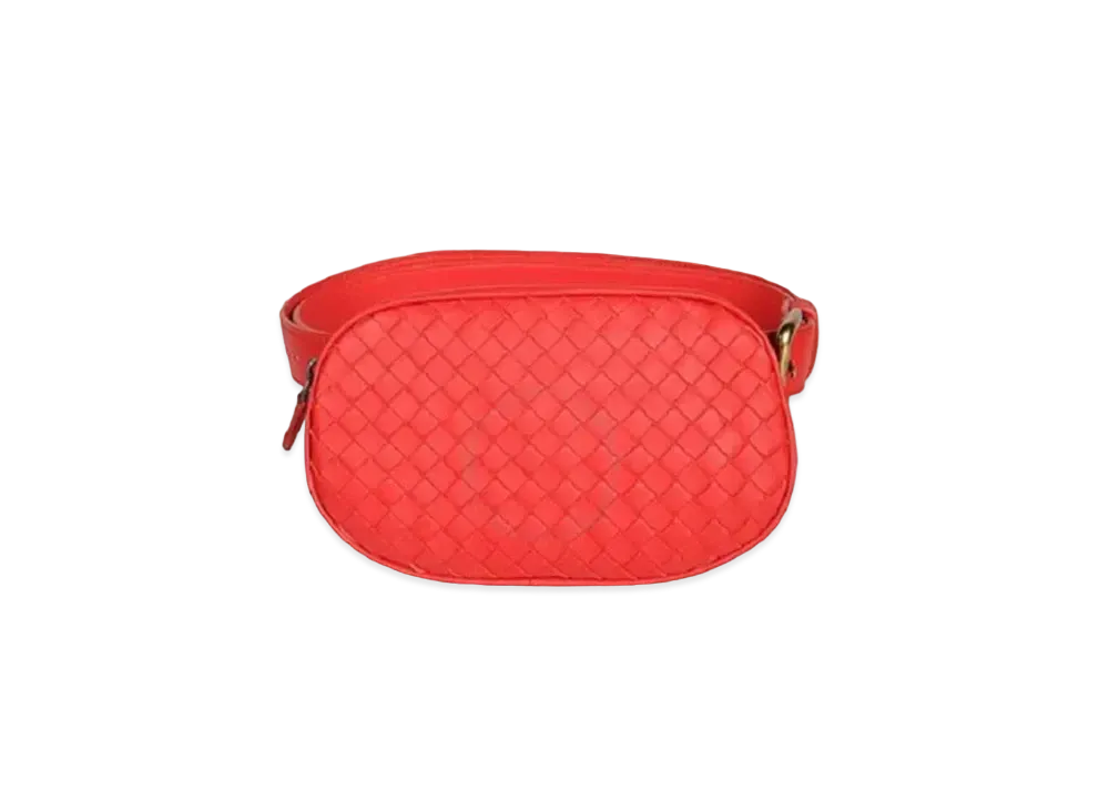 Bottega Veneta Woven Mini Waist Bag "Red"