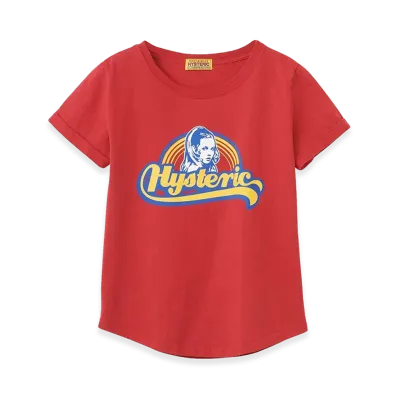 HYSTERIC GLAMOUR Living In The Rainbow Tee "Red"