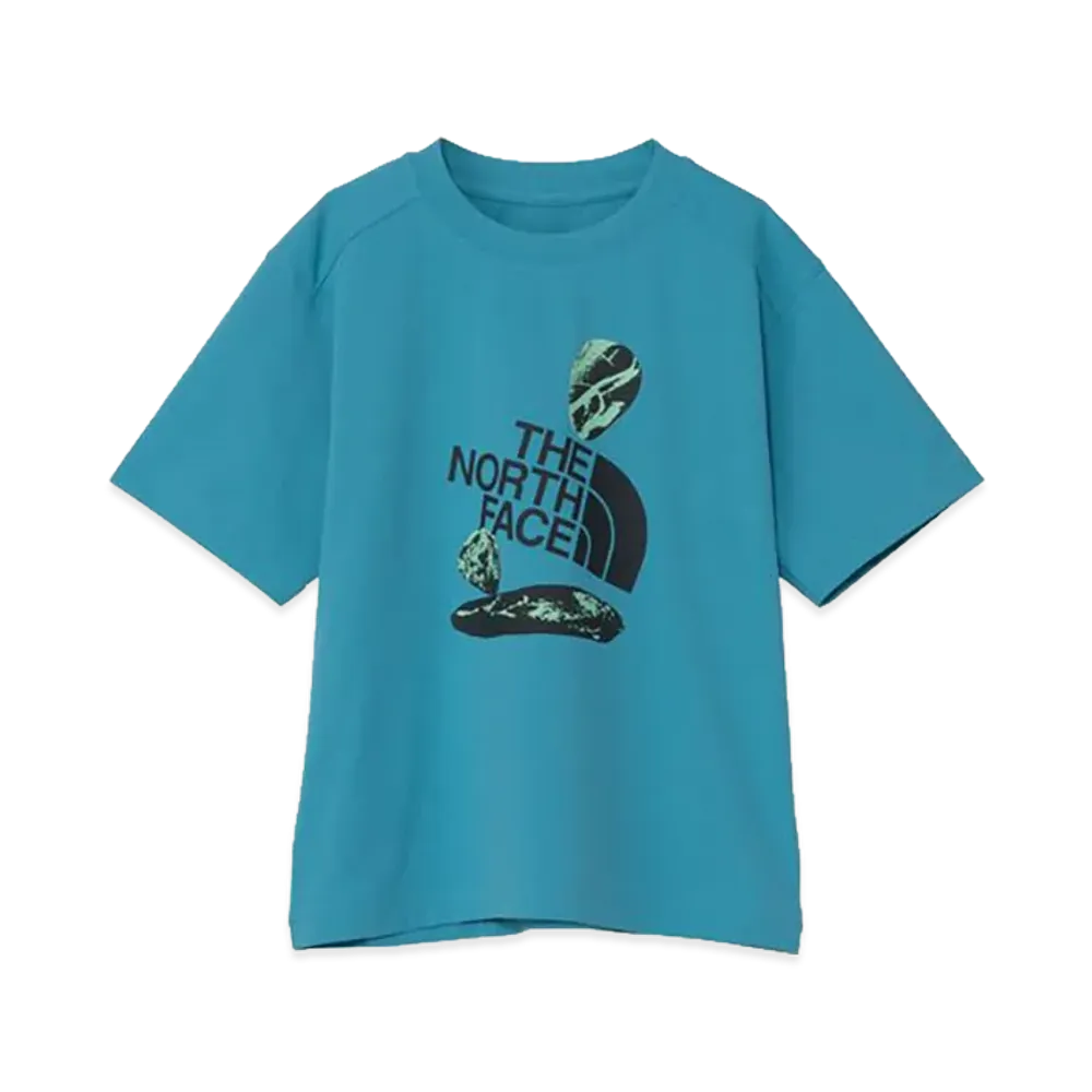 The North Face Kids Short Sleeve Active Water Graphic Tee "River Ice"