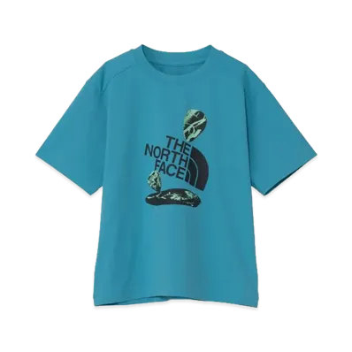 The North Face Kids Short Sleeve Active Water Graphic Tee "River Ice"