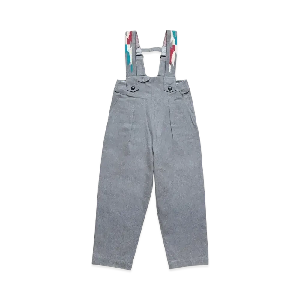 KAPITAL Heather Canvas Ortega Overalls "Grey"