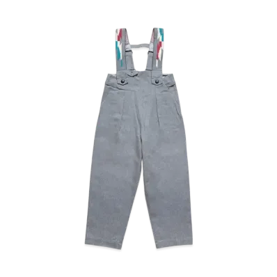 KAPITAL Heather Canvas Ortega Overalls "Grey"