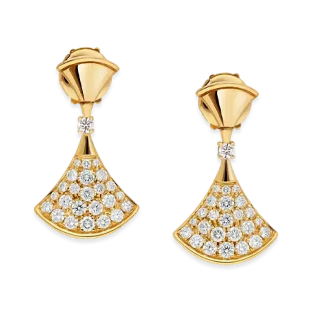 BVLGARI Divas Dream Earrings Diamond "Yellow Gold"