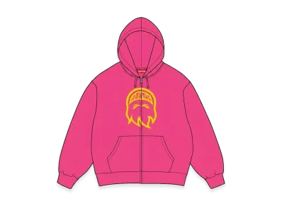 Supreme x Spitfire Zip Up Hooded Sweatshirt "Bright Fuchsia"