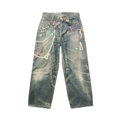 Acne Studios Baggy Fit Jeans - 1981F "Trompe l'oeil print"