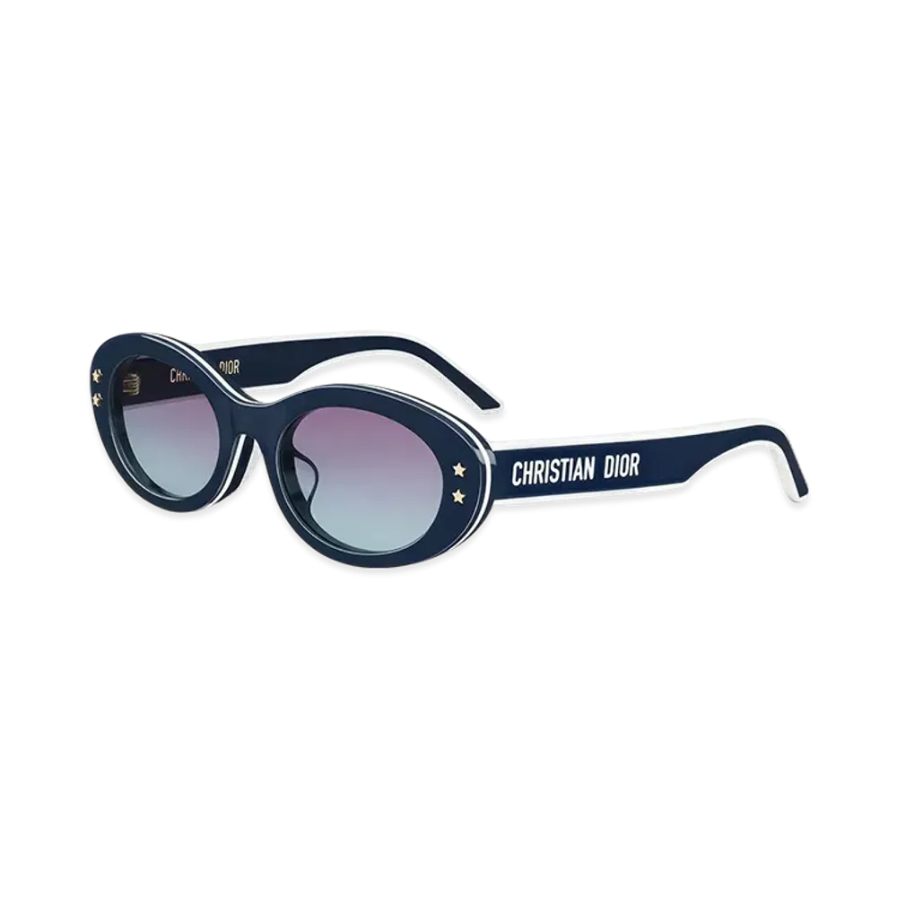Dior DiorPacific B4F Oval Sunglasses "Blue"