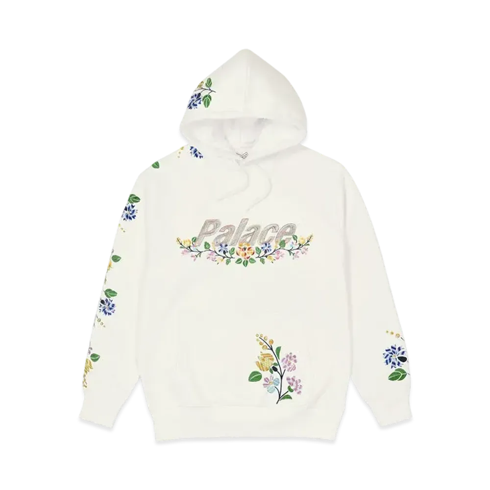 PALACE FLOWER STITCH HOOD "White"