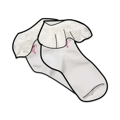 papergirl x BEAMS Lace Socks "White"
