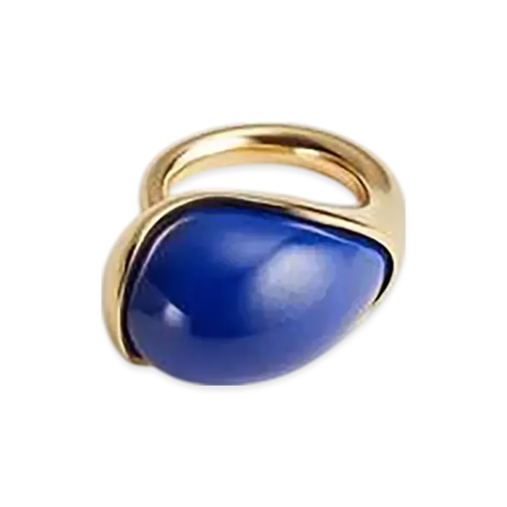 Bottega Veneta Drop Ring With Lapis Stone "Lapis Lazuli"