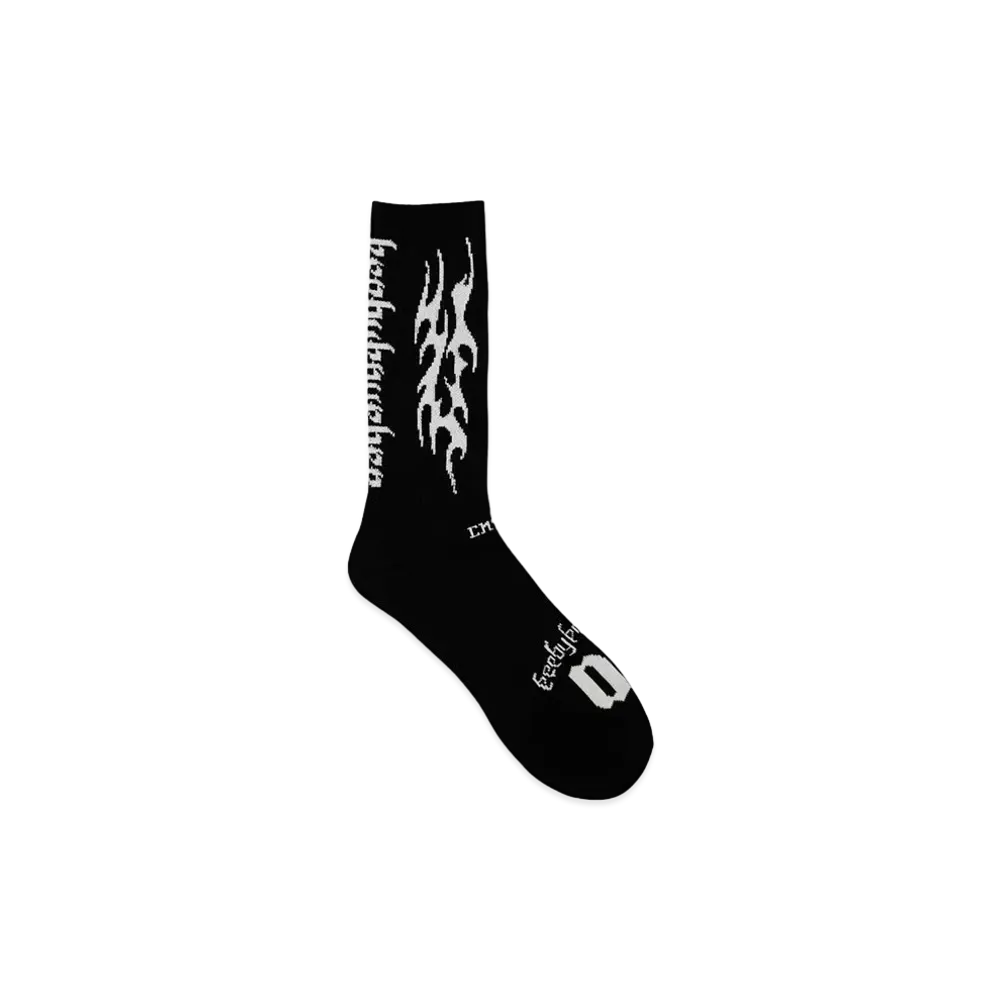 T.C.R BY TOUCHER T.C.R TRIBAL FLAME SOCKS "BLACK/WHITE"