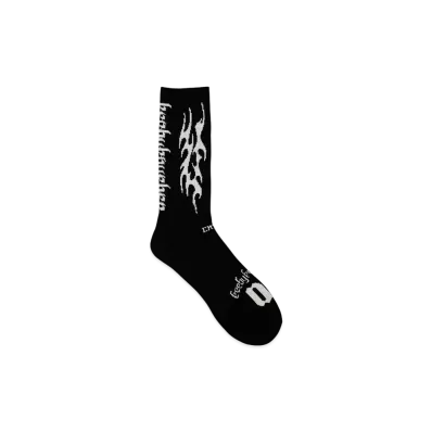 T.C.R BY TOUCHER T.C.R TRIBAL FLAME SOCKS "BLACK/WHITE"