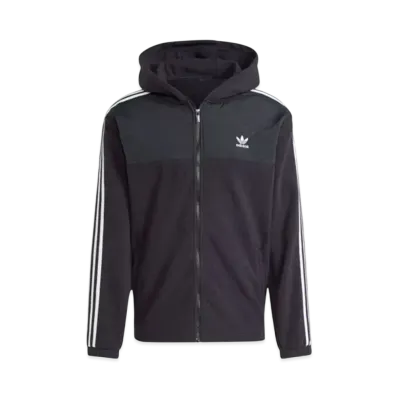 adidas Adicolor Three Stripes Teddy Fleece Hoodie "Black"