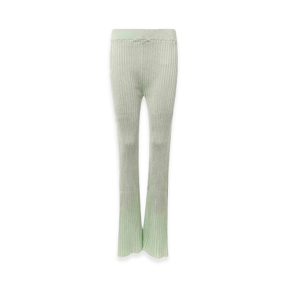 Jil Sander Women's Ribbed Viscose Trouser "Green"