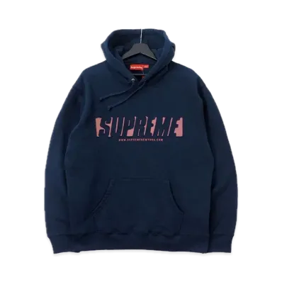 Supreme Reflective Cutout Hooded Sweatshirt "Navy"