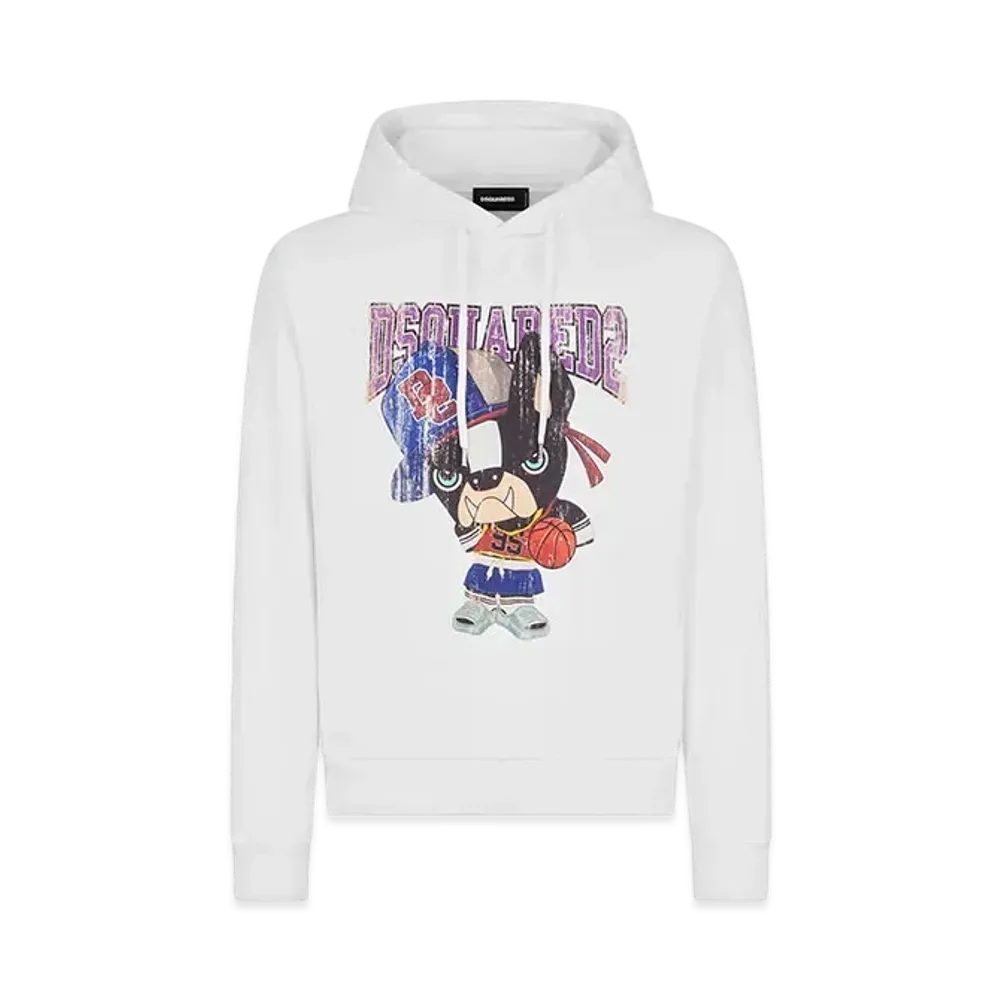 Dsquared2 Cool Fit Hoodie Sweatshirt #1 "White"