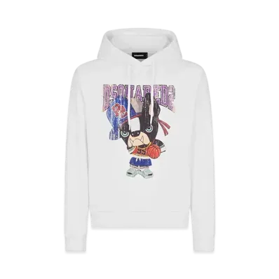 Dsquared2 Cool Fit Hoodie Sweatshirt #1 "White"