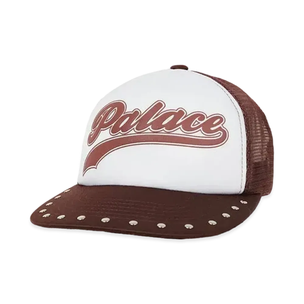 PALACE SCRIPT MESH BACK 5-PANEL "Brown"
