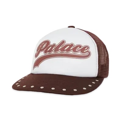 PALACE SCRIPT MESH BACK 5-PANEL "Brown"