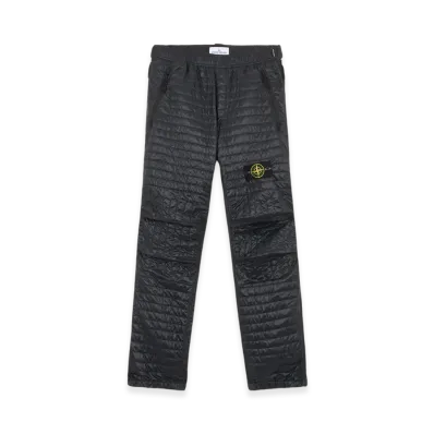 Stone Island 31832 Pertex Quantum Made From Netplus with Primaloft Insulation Technology Cargo Joggers with Anti Drop - 24FW "Black"