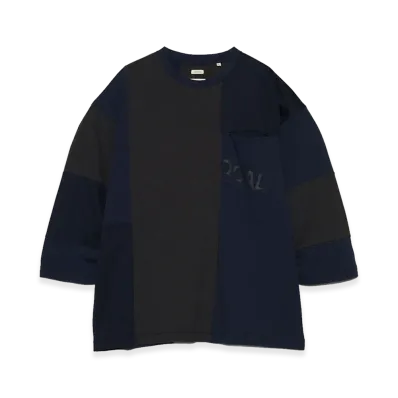 nanamica Patchwork Tee "Navy"