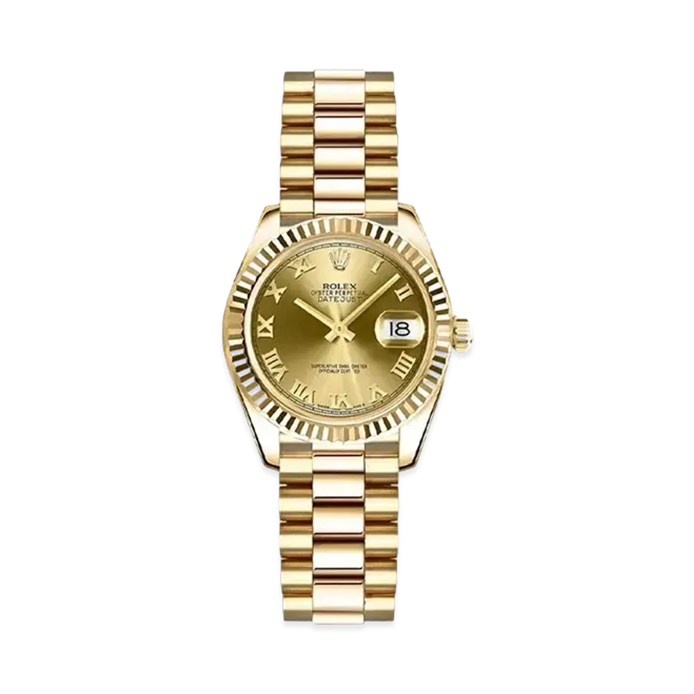 ROLEX Lady-Datejust "Champagne Roman/Yellow Gold"