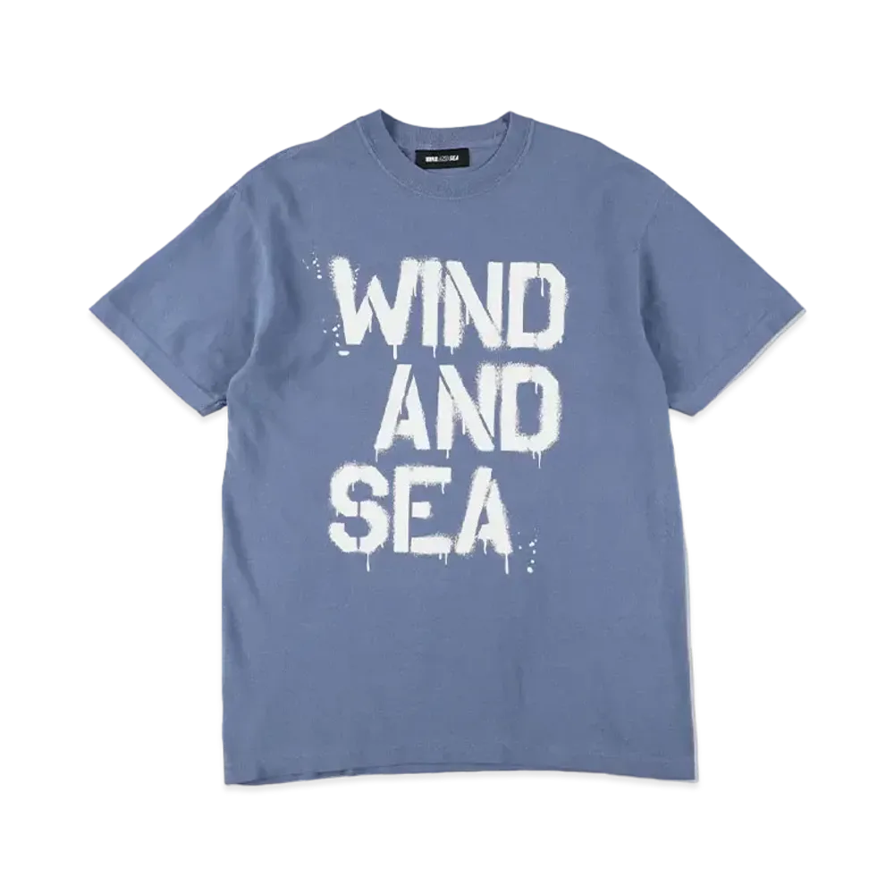 WIND AND SEA Spray Logo S/S Tee "Navy"