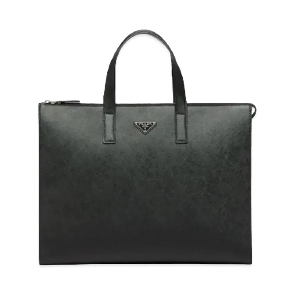 PRADA Saffiano Leather Tote "Black"