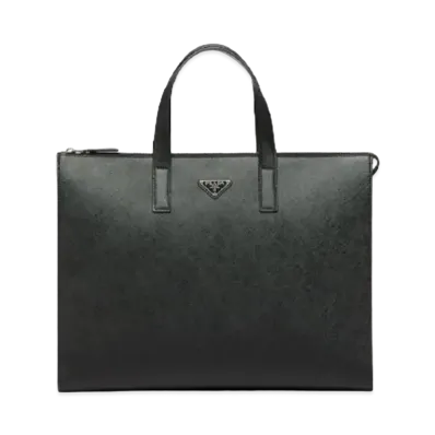PRADA Saffiano Leather Tote "Black"
