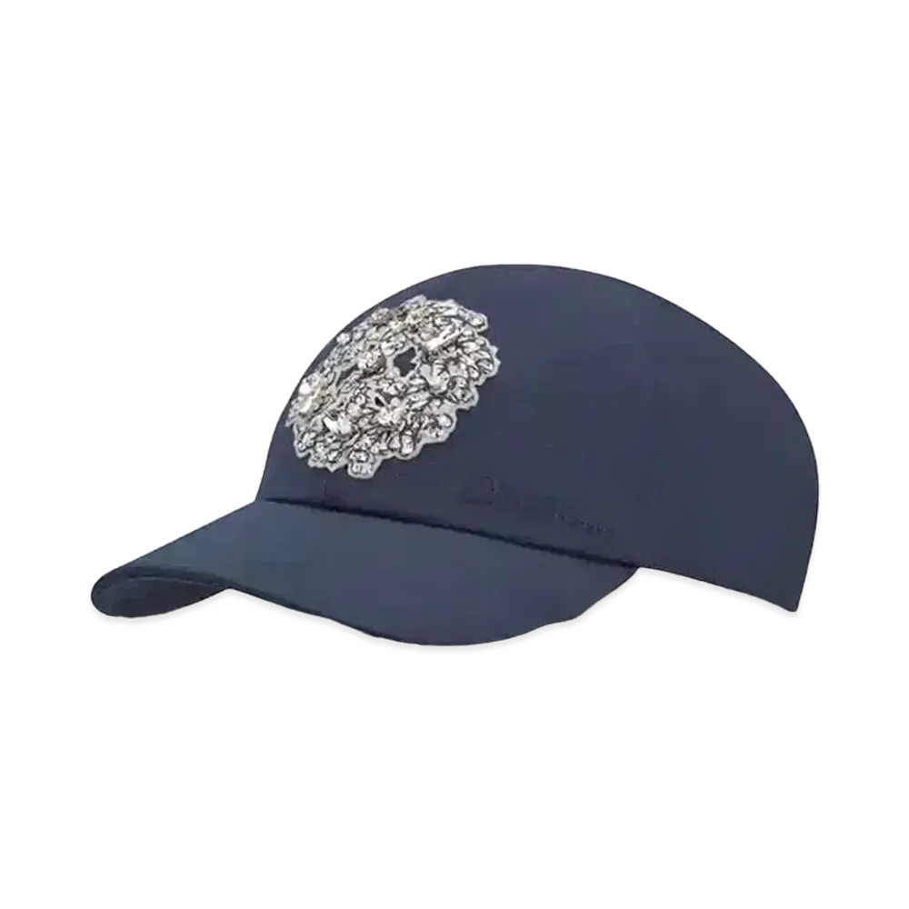 Dior Tears Baseball Cap Cotton Canvas and Crystals "Navy Blue/White"