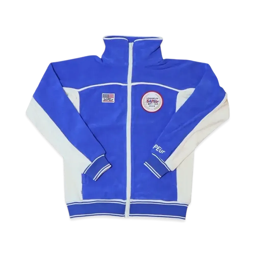 SAPEur Kid's 2028 Los Angeles Pile Jersey Jacket "Blue"