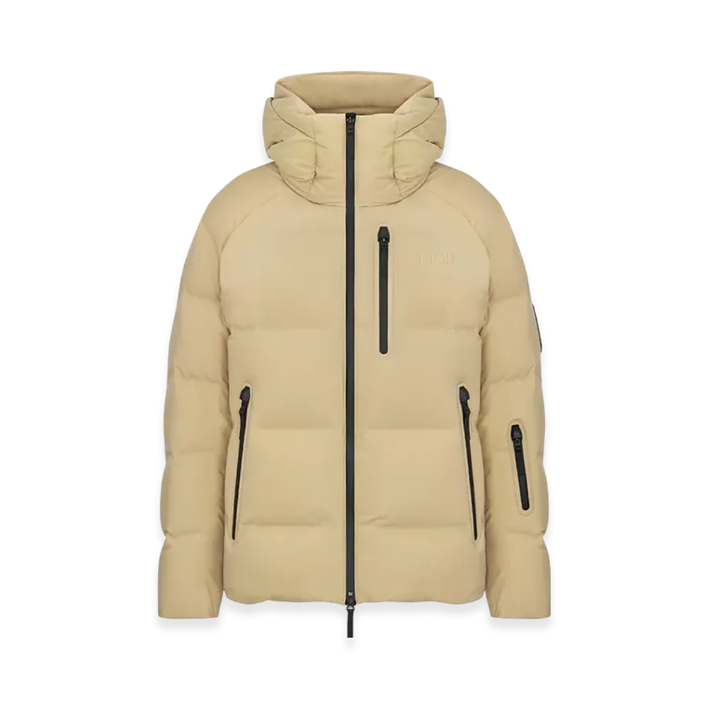 Dior Descente and Peter Doig Quilted Down Ski Jacket Technical Taffeta "Beige"