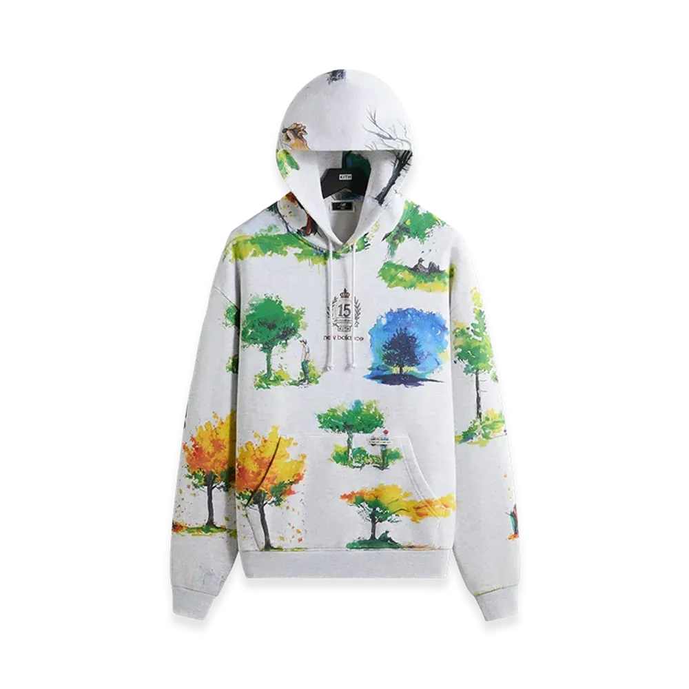 Kith x New Balance Watercolor Nelson Hoodie "Light Heather Grey"