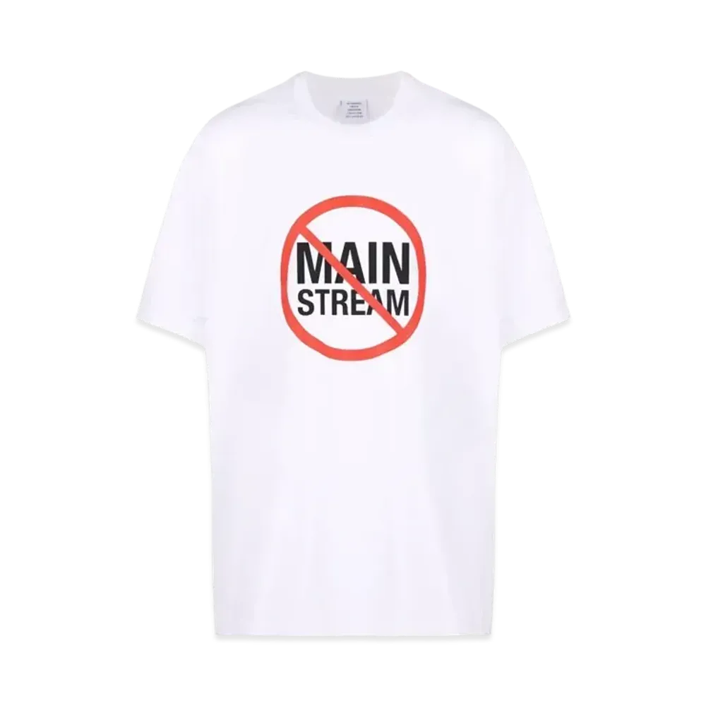 VETEMENTS No Mainstream Logo Tee "White"