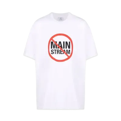 VETEMENTS No Mainstream Logo Tee "White"