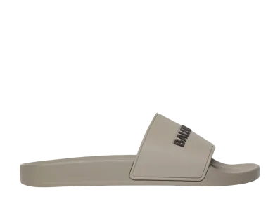 BALENCIAGA Pool Slide Sandal "Gray/Black"