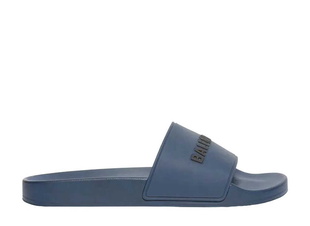 BALENCIAGA Pool Slide Sandal "Navy/Black"